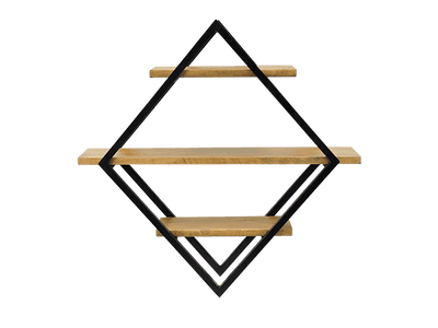 Etagère industrielle artisanale en métal et bois