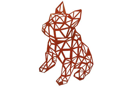 Décoration intérieure extérieur murale bulldog en métal