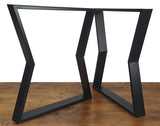 Pied de table sablier design et contemporain par deux