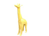 Déco statue girafe fond jaune en métal 1m40