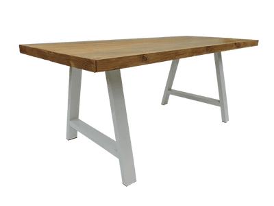 Table de salon tendance design bois naturel pied en forme de A