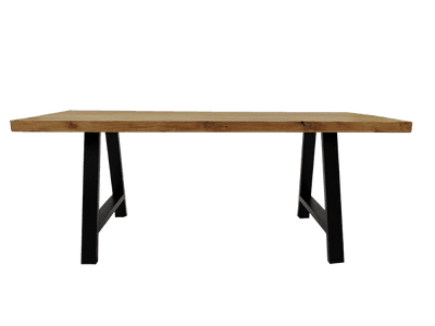 Table de salon tendance design bois naturel pied en forme de A