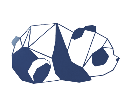 Tôle décorative murale panda intérieur extérieur en métal