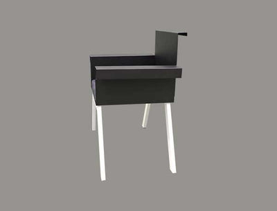 Paire de fauteuils design en métal modèle unique