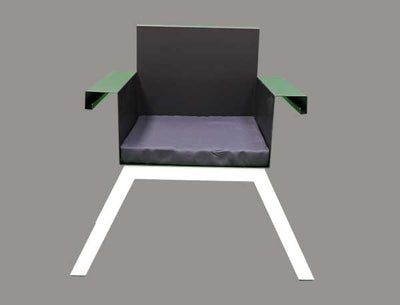 Paire de fauteuils design en métal modèle unique