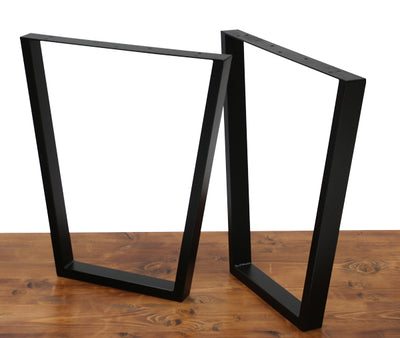 pied de table noir trapèze par paire