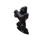 statue gorille debout noir Donkey Kong singe no résine