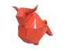 Sculpture origami de taureau en métal fabrication artisanale
